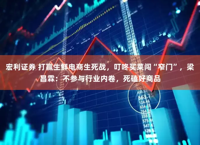 宏利证券 打赢生鲜电商生死战，叮咚买菜闯“窄门”，梁昌霖：不参与行业内卷，死磕好商品